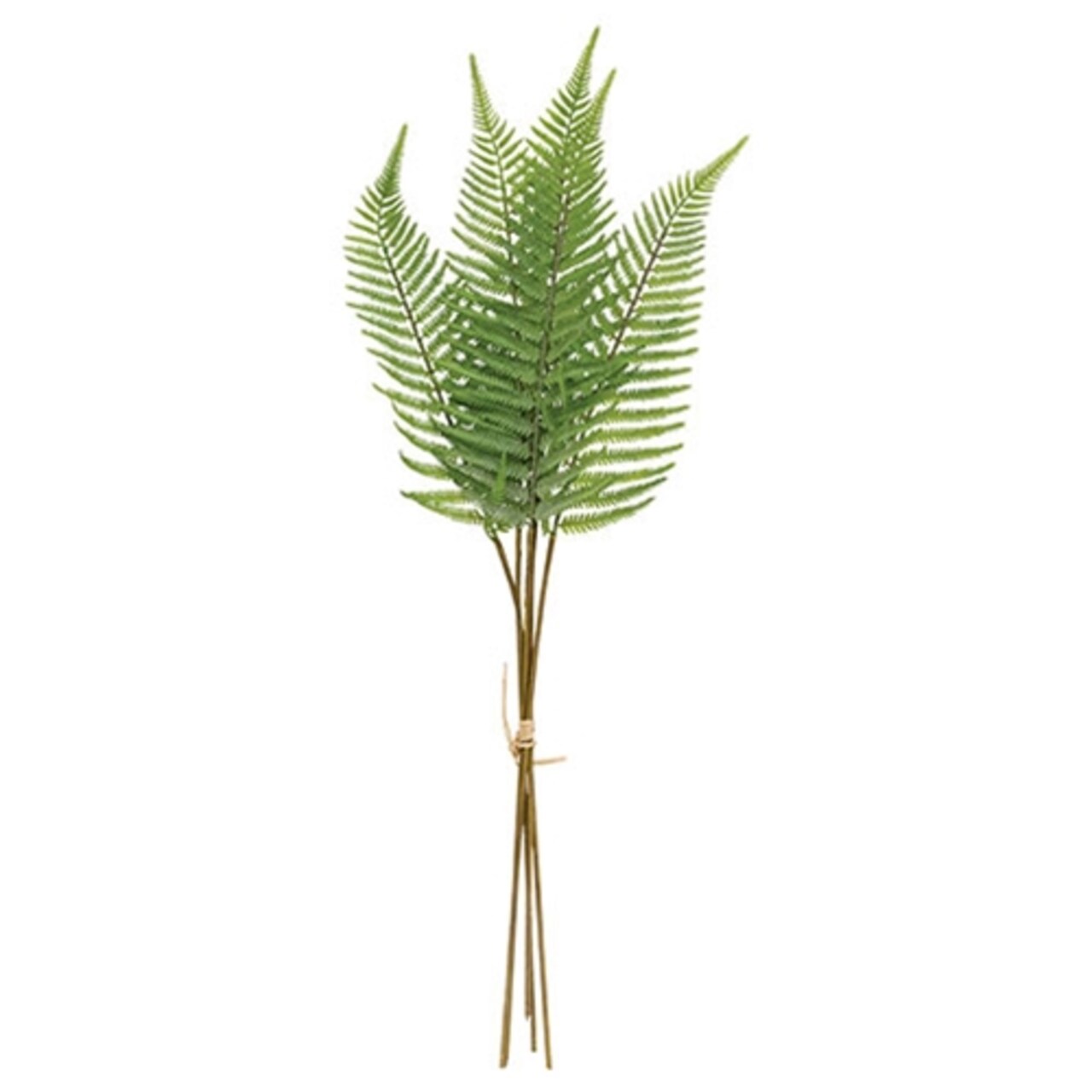 Faux Fern Stem 21 Inch Decorative Green Branch Bundle Shelf Vase Filler Set of 2